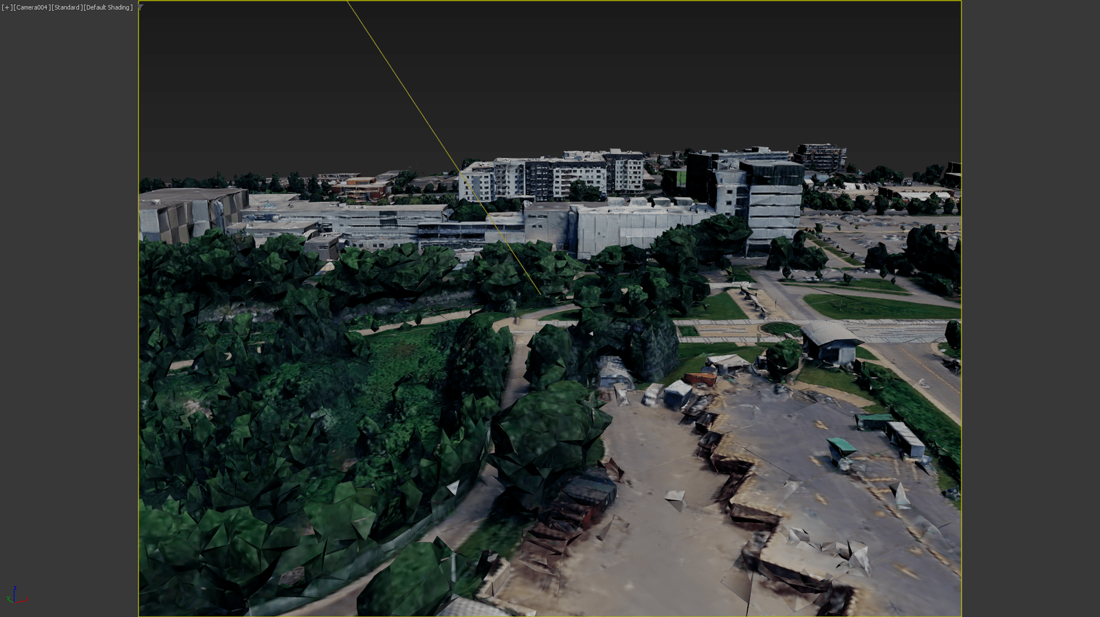 A closer view of the same imported context inside 3ds Max.